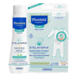 Набор Mustela Stelatopia, масло для ванн с рождения, 200 мл + успокаивающая пижама для детей, 6-12 месяцев, 67-74 см