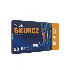 Zdrovit Skurcz, 50 таблеток, покрытых оболочкой + 6 таблеток бесплатно,   новинки