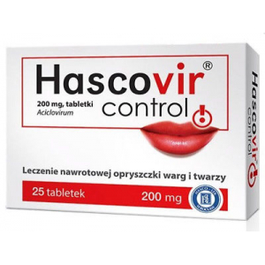  Hascovir Control 200мг, 25 таблеток                       