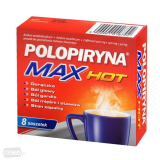 Polopiryna MAX Hot 500 мг + 300 мг + 50 мг, Полопирин, 8 пакетиков