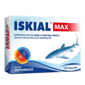 NATURELL, Iskial Max, масло печени акулы + витамин D3, старше 6 лет, 120 капсул                                       