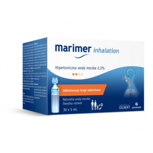 Marimer Inhalation, гипертоническая морская вода 2,2% для распыления с 1 дня жизни, 30 ампул 5 мл    