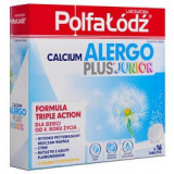 Кальций Alergo Plus Junior, для детей старше 4 лет, лимонный аромат, 16 шипучих таблеток