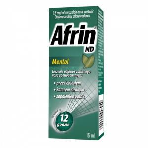  Afrin ND Mentol, Aerozol спрей для носа, 15 мл