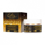 Celia De Luxe Gold 24K 50+, роскошный крем против морщин, золото, мед манука, масло макадамии, 50 мл