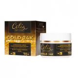 Celia De Luxe Gold 24K 70+, роскошный крем против морщин, золото, мед манука, соя, 50 мл