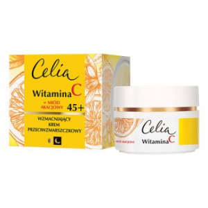 Celia, Витамин C + Акациевый мед, укрепляющий крем против морщин 45+, день и ночь, 50 мл