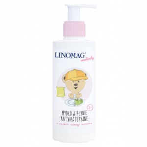 Linomag Emollients, жидкое антибактериальное мыло с ароматом зеленого яблока, 200 мл