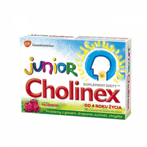 Cholinex Junior, малиновый ароматизатор, 4 года, 16 таблеток,    популярные