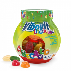  Vibovit Literki Jelly, для детей от 4-х лет, фруктовый вкус, 50 ​​штук