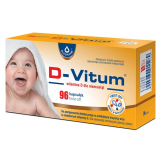 D-Vitum, витамин D для младенцев, 400 j.m, 96 откручивающих капсул                                 