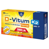 D-Vitum forte 2000 jm K2 MK-7, для взрослых, 60 капсул