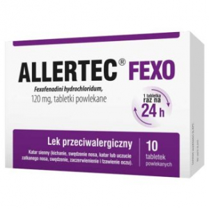 Allertec Fexo 120 мг, 10 таблеток, покрытых пленочной оболочкой                 new