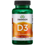  Витамин Vitamin D3 2000IU, Swanson, 250 капсул