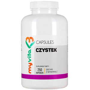 MyVita,Czystek 350 мг + витамин С, 250 капсул