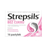 Strepsils, Стрепсилс без сахара клубники, 16 таблеток