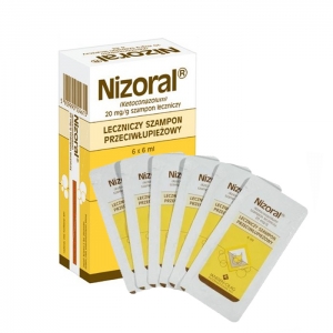 Nizoral (Низорал), шампунь против перхоти, 6 пакетиков 6мл