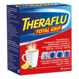Theraflu Total Grip 1000 мг + 12,2 мг + 200 мг, Терафлю 10 саше
