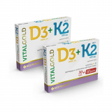 VitalGold, Витамин D3 + К2, МК-7, 30 таблеток