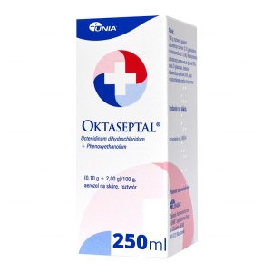 Oktaseptal Октасептал, (0,1 г + 2 г) / 100 г, спрей для кожи, 250 мл