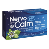 NervoCalm Sen Melatonin с мелатонином 1 мг и мелиссой, 20 таблеток
