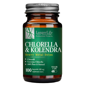  LONGERLIFE,Chlorella & Kolendra, 100 вегетарианских капсул