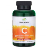 SWANSON, Витамин С с буфером 500 мг с биофлавоноидами, 100 капсул
