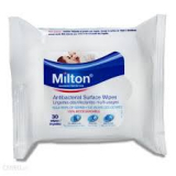 Milton, дезинфицирующие салфетки для дезактивации поверхности, 30 штук