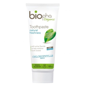 BioPha Nature, отбеливание зубов зубная паста с экстрактом листьев мяты, 100 мл
