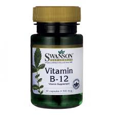Swanson, Витамин B12 500mcg, 30 капсул