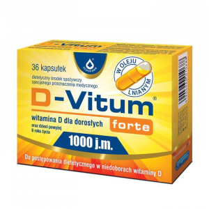 D-Vitum Forte 1000 J.m,для взрослых Oleofarm, 36 капсул