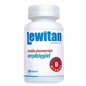 Lewitan, пивные дрожжи и дягиля, 200 таблеток