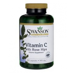 Vitamin,  Витамин С, с шиповником, 500мг, Swanson, 250 капсул
