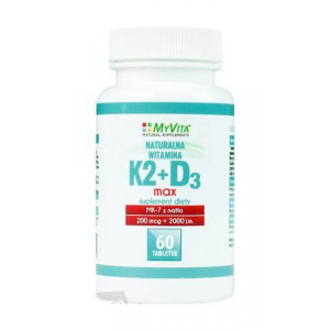 MYVITA, витамин K2 MK7 D3 200 мкг, 60 таблеток