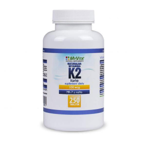 MYVITA, витамин К2 Mk7 форте 100 мкг, 250 таблеток