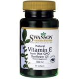 Витамин Е 400IU, Natural Е, подсолнечное масло, Swanson, 60 капсул