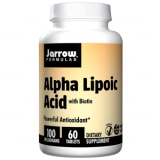 JARROW, альфа-липоевая кислота 100 мг + биотин, 60 таблеток