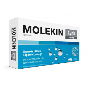 Molekin Cynk, Молекин Цинк 15 мг, 30 таблеток, покрытых пленочной оболочкой       