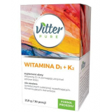 Vitter Pure, витамин D3 + K2 MK-7, порошок, 21,9 г