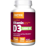 Jarrow 1000 мг Витамин D3 200 капсул