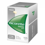 Nicorette Classic 4 мг, лекарственная жевательная резинка, 105 штук