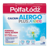 Calcium Plus Alergo Junior, для детей старше 4 лет, вкус лимона, 16 шипучих таблеток