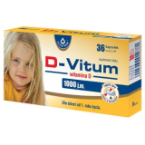 D-Vitum, витамин D для детей после 1 года 1000 j.m, 36 капсул Твист-офф          