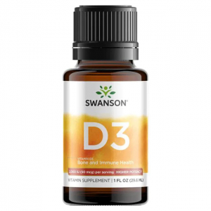 Vitamin, Витамин D3, Swanson, 29,6мл