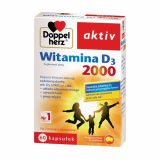 DoppelHerz Aktiv, витамин D 2000, 60 капсул