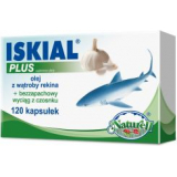 Iskial Plus, масло печени акулы + экстракт чеснока, 120 капсул 