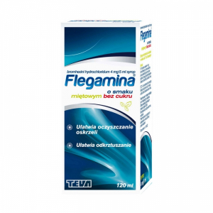  Flegamina сироп 4 мг / 5 мл, мята, без сахара, 120мл
