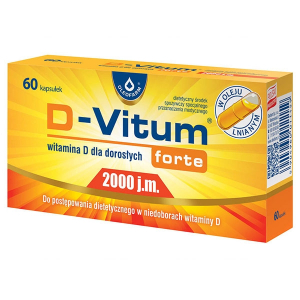 D-Vitum Forte 2000 j.m., для взрослых, 60 капсул