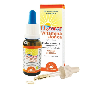 Dr  Jacobs, D3 витамин Forte солнце, 20 мл