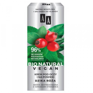 AA Bio Natural Vegan, крем под глаза и для век с дикой розой, 15 мл